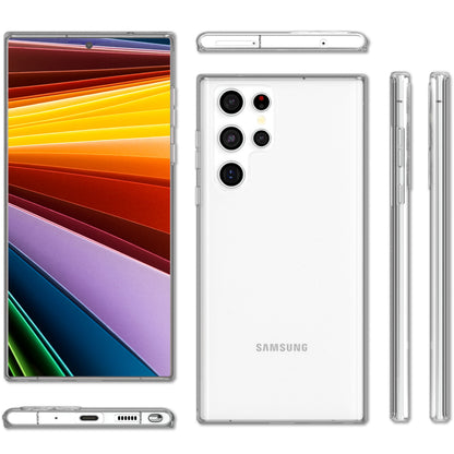 NALIA Klare 360° Schutzhülle für Samsung Galaxy S22 Ultra, Komplettschutz Transparent Anti-Gelb Robust, Hardcase & Silikon Bumper & Displayschutz Default Title NALIA Transparente Hülle