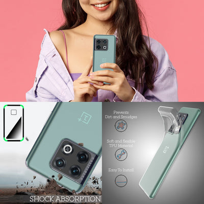 NALIA Transparente Silikonhülle für OnePlus 10 Pro – Anti-Gelb & Rutschfest – GLAZE (Handyhülle Kristallklar, Schlank & Stoßfest) – Marke aus Berlin Default Title NALIA Transparente Hülle