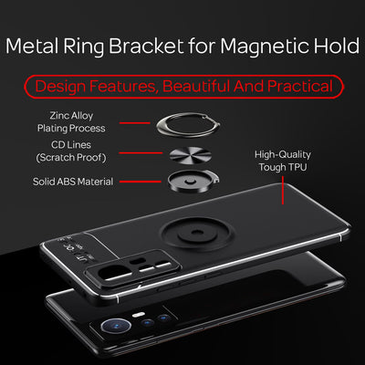 NALIA Ringhülle für Xiaomi 12 / 12X – Ring-Ständer 360° & für Magnet-Halter – GRIP360 (Mattiertes Silikon Case) – Marke aus Berlin Rose Gold NALIA Protective Hülle