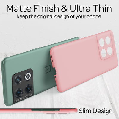 NALIA Ultra Slim Hardcase für OnePlus 10 Pro – Anti-Fingerabdruck & 0.5mm Dünn – PUREFIT (Matt & Leicht) – Marke aus Berlin Pink NALIA SlimFit Hülle