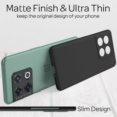 NALIA Ultra Slim Hardcase für OnePlus 10 Pro – Anti-Fingerabdruck & 0.5mm Dünn – PUREFIT (Matt & Leicht) – Marke aus Berlin Schwarz NALIA SlimFit Hülle