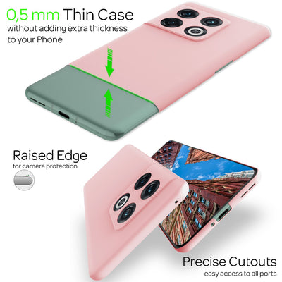 NALIA Ultra Slim Hardcase für OnePlus 10 Pro – Anti-Fingerabdruck & 0.5mm Dünn – PUREFIT (Matt & Leicht) – Marke aus Berlin Pink NALIA SlimFit Hülle