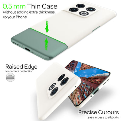 NALIA Ultra Slim Hardcase für OnePlus 10 Pro – Anti-Fingerabdruck & 0.5mm Dünn – PUREFIT (Matt & Leicht) – Marke aus Berlin Weiß NALIA SlimFit Hülle