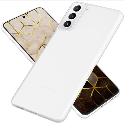 NALIA Ultra Slim Hardcase für Samsung Galaxy S22 – Matt & 0.3mm Dünn – PHANTOM (Hauchdünnes Cover & Kamera-Vollschutz) – Marke aus Berlin Weiß Transparent NALIA SlimFit Hülle