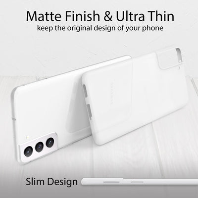 NALIA Ultra Slim Hardcase für Samsung Galaxy S22 – Matt & 0.3mm Dünn – PHANTOM (Hauchdünnes Cover & Kamera-Vollschutz) – Marke aus Berlin Weiß Transparent NALIA SlimFit Hülle