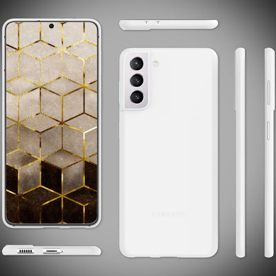 NALIA Ultra Slim Hardcase für Samsung Galaxy S22 – Matt & 0.3mm Dünn – PHANTOM (Hauchdünnes Cover & Kamera-Vollschutz) – Marke aus Berlin Weiß Transparent NALIA SlimFit Hülle