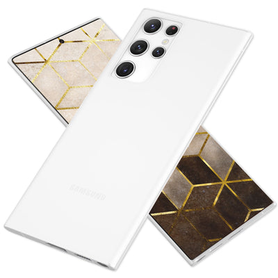 NALIA Ultra Slim Hardcase für Samsung Galaxy S22 Ultra – Matt & 0.3mm Dünn – PHANTOM (Hauchdünnes Cover & Kamera-Vollschutz) – Marke aus Berlin Weiß Transparent NALIA SlimFit Hülle