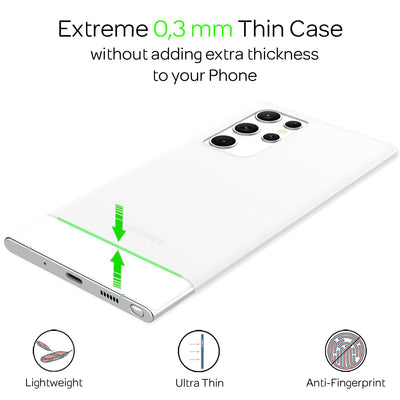 NALIA Ultra Slim Hardcase für Samsung Galaxy S22 Ultra – Matt & 0.3mm Dünn – PHANTOM (Hauchdünnes Cover & Kamera-Vollschutz) – Marke aus Berlin Weiß Transparent NALIA SlimFit Hülle