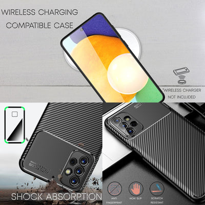 NALIA Silikonhülle für Samsung Galaxy A13 – Rutschfest & Matt – VORTEX (Gebürstete Optik & Carbon Design) – Marke aus Berlin Default Title NALIA Protective Hülle