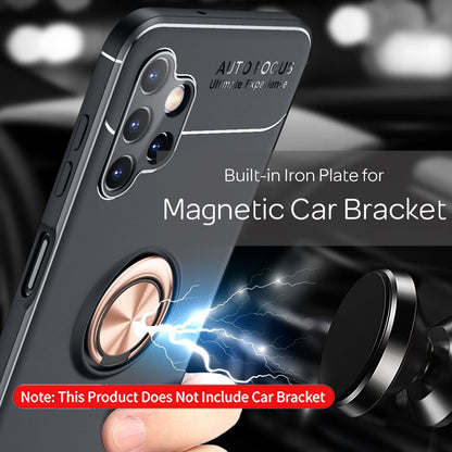 Für Samsung Galaxy A13 - Matt-Schwarze Ringhülle Standfunktion Case Rose Gold NALIA Protective Hülle