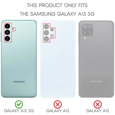 NALIA Leder Look Case kompatibel mit Samsung Galaxy A13 5G Hülle, Schwarze Silikonhülle Anti-Fingerabdruck Rutschfest Robust Stoßfest, Soft Case Dünne Handyhülle Cover Schutzhülle Handy-Tasche Default Title NALIA Protective Hülle