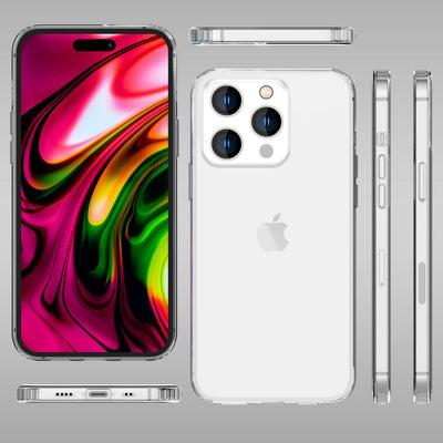 NALIA Transparente Hülle für iPhone 14 Pro – Harte Rückseite & Silikon Rand – IGNITE (Stoßfeste Handyhülle & Verstärkte Ecken) – Marke aus Berlin Default Title NALIA Transparente Hülle