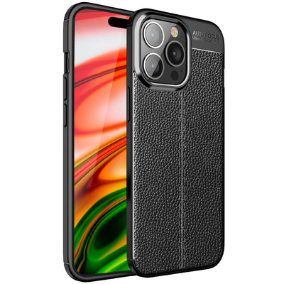 NALIA Leder-Optik Silikon Case für iPhone 14 Pro – Griffig & Matt – BARRON Handyhülle (Anti-Fingerprint, Stoßfest & Robust) – Marke aus Berlin Default Title NALIA Protective Hülle
