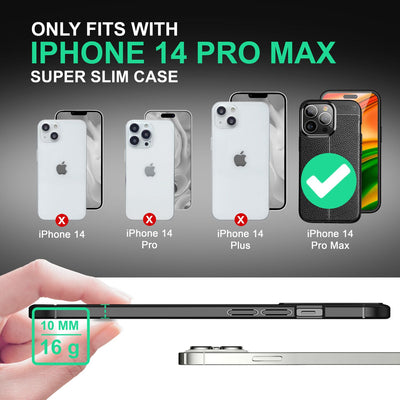 NALIA Leder-Optik Silikon Case für iPhone 14 Pro Max – Griffig & Matt – BARRON Handyhülle (Anti-Fingerprint, Stoßfest & Robust) – Marke aus Berlin Default Title NALIA Protective Hülle