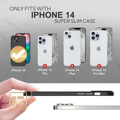 NALIA Ultra Slim Hardcase für iPhone 14 – Anti-Fingerabdruck & 0.5mm Dünn – PUREFIT (Matt & Leicht) – Marke aus Berlin Schwarz NALIA SlimFit Hülle
