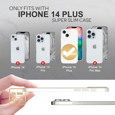 NALIA Ultra Slim Hardcase für iPhone 14 Plus – Anti-Fingerabdruck & 0.5mm Dünn – PUREFIT (Matt & Leicht) – Marke aus Berlin Weiß NALIA SlimFit Hülle