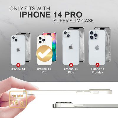 NALIA Ultra Slim Hardcase für iPhone 14 Pro – Anti-Fingerabdruck & 0.5mm Dünn – PUREFIT (Matt & Leicht) – Marke aus Berlin Weiß NALIA SlimFit Hülle