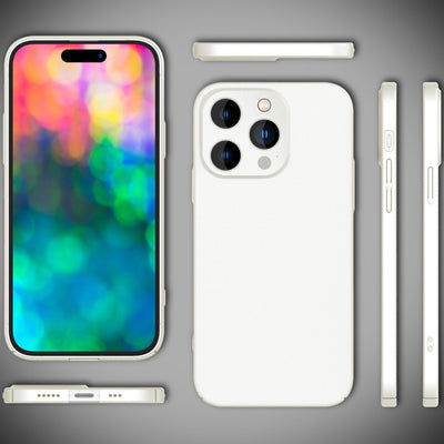 NALIA Ultra Slim Hardcase für iPhone 14 Pro – Anti-Fingerabdruck & 0.5mm Dünn – PUREFIT (Matt & Leicht) – Marke aus Berlin Weiß NALIA SlimFit Hülle