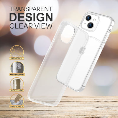 NALIA Transparente Silikonhülle für iPhone 14 – Anti-Gelb & Rutschfest – GLAZE (Handyhülle Kristallklar, Schlank & Stoßfest) – Marke aus Berlin Default Title NALIA Transparente Hülle