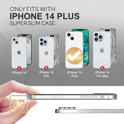NALIA Transparente Silikonhülle für iPhone 14 Plus – Anti-Gelb & Rutschfest – GLAZE (Handyhülle Kristallklar, Schlank & Stoßfest) – Marke aus Berlin Default Title NALIA Transparente Hülle