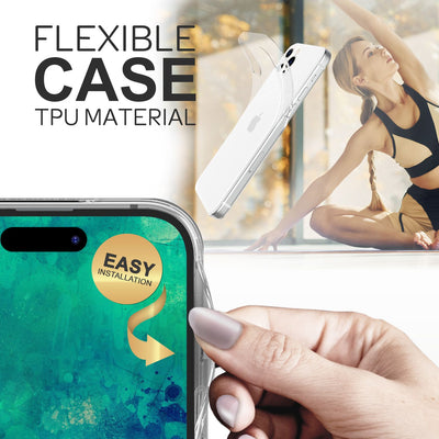 NALIA Transparente Silikonhülle für iPhone 14 Pro – Anti-Gelb & Rutschfest – GLAZE (Handyhülle Kristallklar, Schlank & Stoßfest) – Marke aus Berlin Default Title NALIA Transparente Hülle