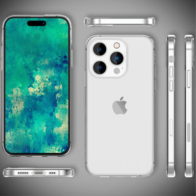 NALIA Transparente Silikonhülle für iPhone 14 Pro – Anti-Gelb & Rutschfest – GLAZE (Handyhülle Kristallklar, Schlank & Stoßfest) – Marke aus Berlin Default Title NALIA Transparente Hülle