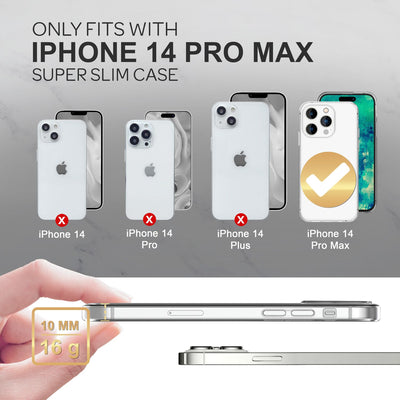 NALIA Transparente Silikonhülle für iPhone 14 Pro Max – Anti-Gelb & Rutschfest – GLAZE (Handyhülle Kristallklar, Schlank & Stoßfest) – Marke aus Berlin Default Title NALIA Transparente Hülle