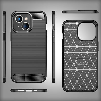 NALIA Silikonhülle für iPhone 14 Plus – Rutschfest & Matt – VORTEX (Gebürstete Optik & Carbon Design) – Marke aus Berlin Default Title NALIA Protective Hülle