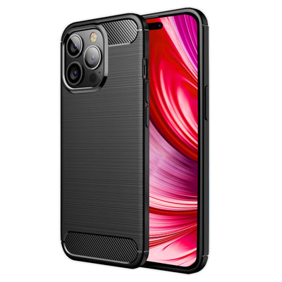 NALIA Silikonhülle für iPhone 14 Pro – Rutschfest & Matt – VORTEX (Gebürstete Optik & Carbon Design) – Marke aus Berlin Default Title NALIA Protective Hülle