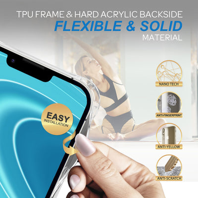 NALIA Handykette für iPhone 14 – Transparentes Hybrid-Case & Band – HANGIT PRO (Anti-Gelb Rückseite & Verstellbar) – Marke aus Berlin Blau NALIA Transparente Hülle
