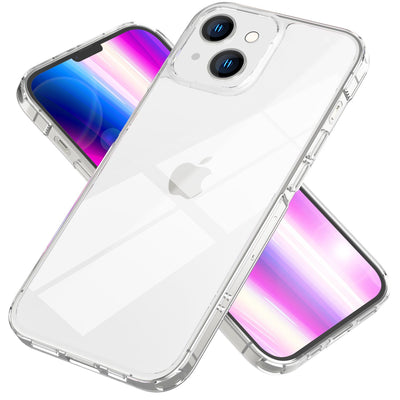 NALIA Transparente Hülle für iPhone 14 Plus – Anti-Gelb & Stoßfest – BLYSS (Rückseite in Glas-Optik) – Marke aus Berlin Default Title NALIA Transparente Hülle