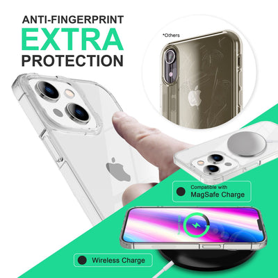 NALIA Transparente Hülle für iPhone 14 Plus – Anti-Gelb & Stoßfest – BLYSS (Rückseite in Glas-Optik) – Marke aus Berlin Default Title NALIA Transparente Hülle
