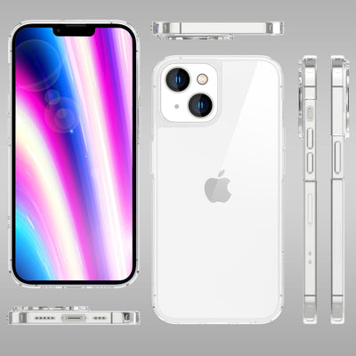 NALIA Transparente Hülle für iPhone 14 Plus – Anti-Gelb & Stoßfest – BLYSS (Rückseite in Glas-Optik) – Marke aus Berlin Default Title NALIA Transparente Hülle