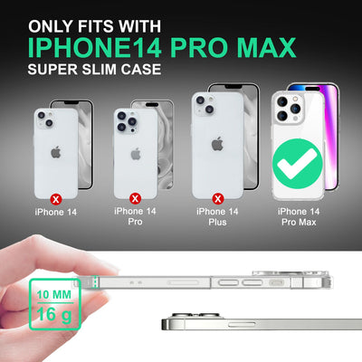 NALIA Transparente Hülle für iPhone 14 Pro Max – Anti-Gelb & Stoßfest – BLYSS (Rückseite in Glas-Optik) – Marke aus Berlin Default Title NALIA Transparente Hülle