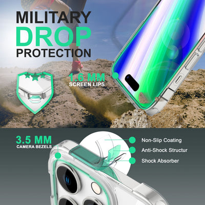 NALIA Matt-Transparentes Case für iPhone 14 Pro – Milchglas-Optik & Anti-Fingerprint – NYTE (Stoßfest, Harte Rückseite & Silikon Bumper) – Marke aus Berlin Default Title NALIA Transparente Hülle