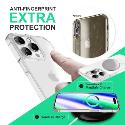 NALIA Matt-Transparentes Case für iPhone 14 Pro – Milchglas-Optik & Anti-Fingerprint – NYTE (Stoßfest, Harte Rückseite & Silikon Bumper) – Marke aus Berlin Default Title NALIA Transparente Hülle