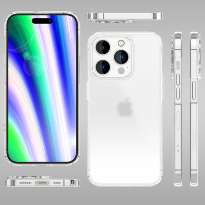 NALIA Matt-Transparentes Case für iPhone 14 Pro – Milchglas-Optik & Anti-Fingerprint – NYTE (Stoßfest, Harte Rückseite & Silikon Bumper) – Marke aus Berlin Default Title NALIA Transparente Hülle