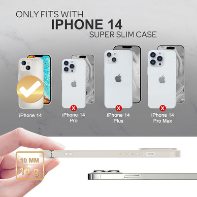 NALIA Marmor Glas Case für iPhone 14 – Robustes 9H Echtglas – MARBELLE (Silikon Bumper & Grip) – Marke aus Berlin Weiß NALIA Protective Hülle