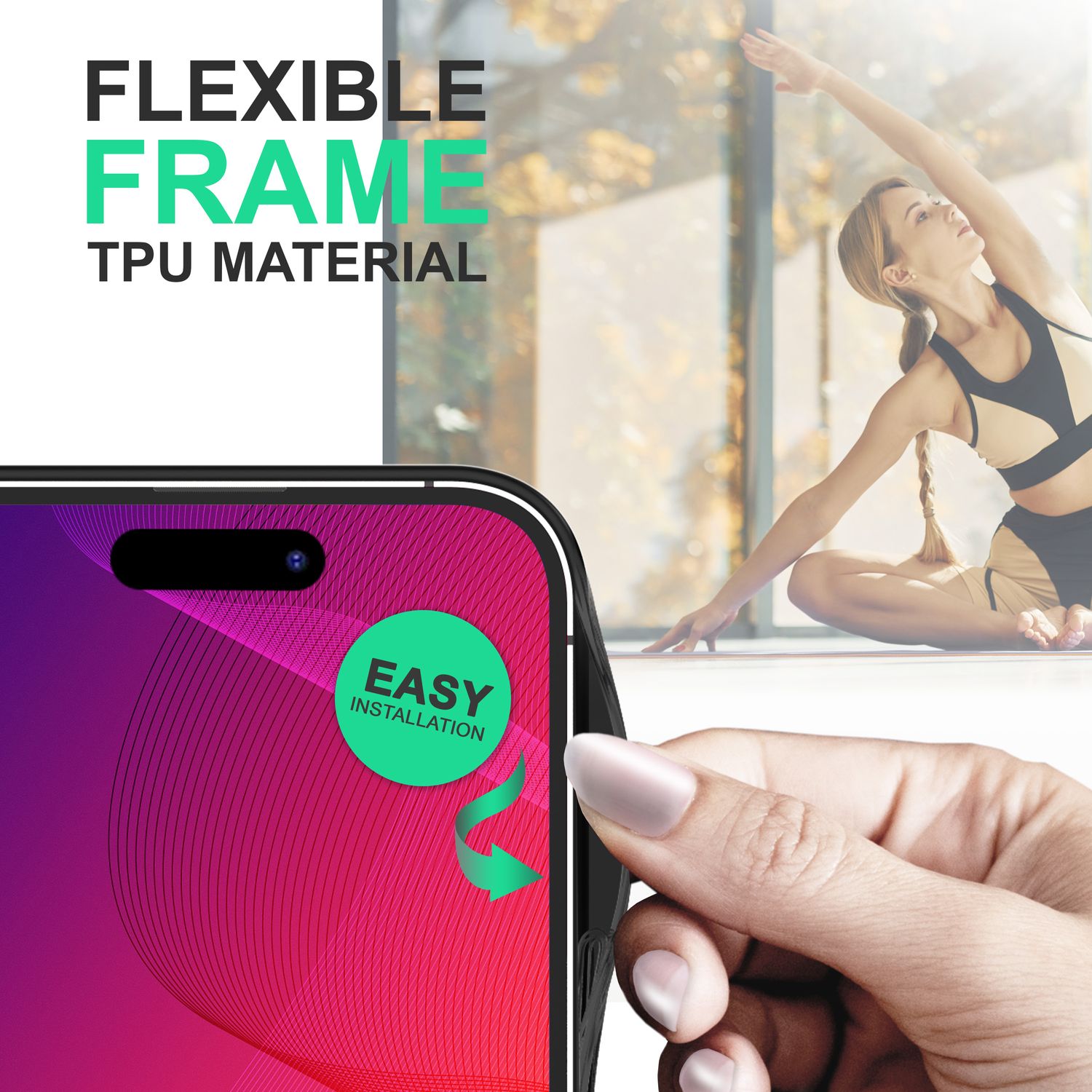 Hybrid Hülle für iPhone 14 Pro Max - Matt Cover Hard Case Silikon Schutz Rahmen Schwarz NALIA Protective Hülle