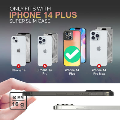 NALIA Farb-Wechsel Handyhülle kompatibel mit iPhone 14 Plus Hülle, Durchscheinend Farbspiel Glänzend Anti-Gelb Robust, Robuste Rückseite & Silikon-Rahmen, Kamera-Schutz Staubschutz Default Title NALIA Protective Hülle