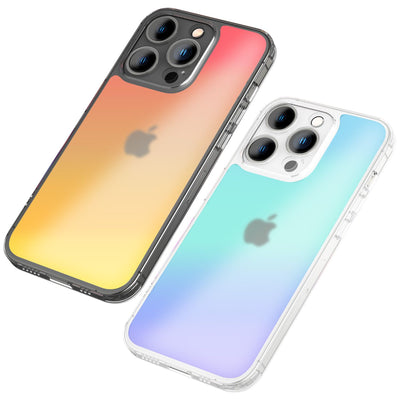 NALIA Farb-Wechsel Handyhülle kompatibel mit iPhone 14 Pro Hülle, Durchscheinend Farbspiel Glänzend Anti-Gelb Robust, Robuste Rückseite & Silikon-Rahmen, Kamera-Schutz Staubschutz Default Title NALIA Protective Hülle
