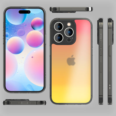 NALIA Farb-Wechsel Handyhülle kompatibel mit iPhone 14 Pro Hülle, Durchscheinend Farbspiel Glänzend Anti-Gelb Robust, Robuste Rückseite & Silikon-Rahmen, Kamera-Schutz Staubschutz Default Title NALIA Protective Hülle