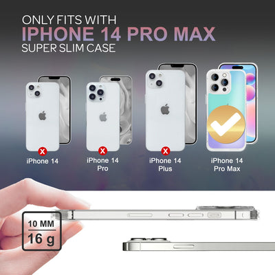 NALIA Farb-Wechsel Handyhülle kompatibel mit iPhone 14 Pro Max Hülle, Durchscheinend Farbspiel Glänzend Anti-Gelb Robust, Robuste Rückseite & Silikon-Rand, Kamera-Schutz Staubschutz Default Title NALIA Protective Hülle