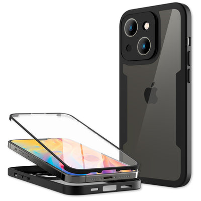 NALIA 360° Hülle für iPhone 14 – Vergilbungsfrei & Rutschfester Matt-Rahmen – SURROUND (Full-Body Case mit Kameraschutz) – Marke aus Berlin Default Title NALIA Protective Hülle