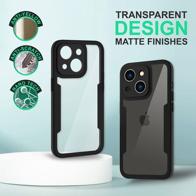 NALIA 360° Hülle für iPhone 14 – Vergilbungsfrei & Rutschfester Matt-Rahmen – SURROUND (Full-Body Case mit Kameraschutz) – Marke aus Berlin Default Title NALIA Protective Hülle