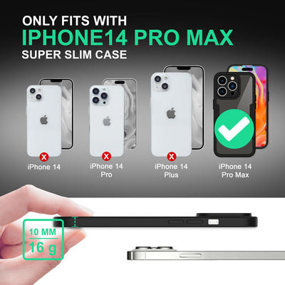 NALIA 360° Hülle für iPhone 14 Pro Max – Vergilbungsfrei & Rutschfester Matt-Rahmen – SURROUND (Full-Body Case mit Kameraschutz) – Marke aus Berlin Default Title NALIA Protective Hülle