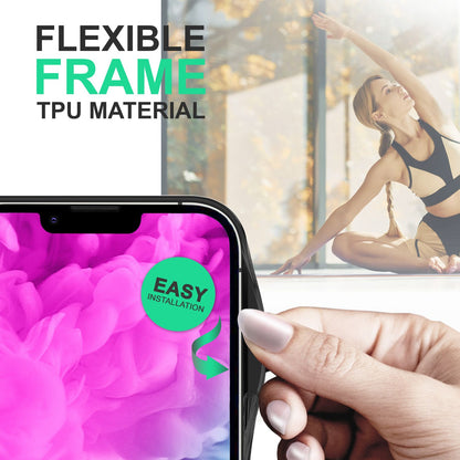 Hybrid Hülle für iPhone 14 - Klar Transparent Acryl Cover Silikon Schutz Rahmen Schwarz NALIA Protective Hülle