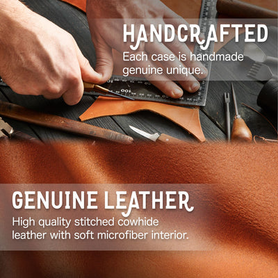 NALIA Echt-Leder Flipcase kompatibel mit iPhone 14 Hülle, Handgefertigt Echtes Rindsleder Schutzhülle mit RFID-Schutz, Kartenfächern & Standfunktion, Lederhülle Handyhülle Etui Braun NALIA Protective Hülle