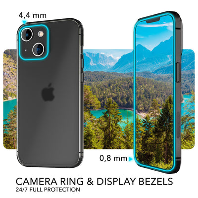 NALIA Ultra Slim Hardcase für iPhone 14 – Matt-Transparent & 0.3mm Dünn – PHANTOM (Dünnes Cover & Kamera-Vollschutz) – Marke aus Berlin Schwarz NALIA SlimFit Hülle