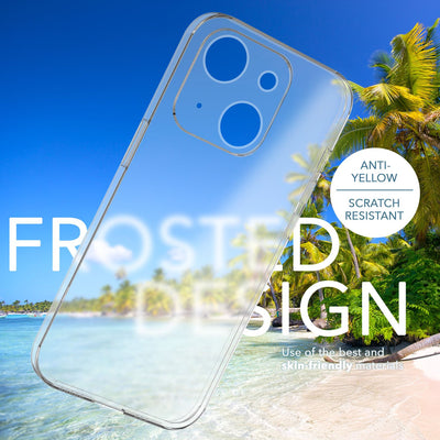 NALIA Ultra Slim Hardcase für iPhone 14 Plus – Matt-Transparent & 0.3mm Dünn – PHANTOM (Dünnes Cover & Kamera-Vollschutz) – Marke aus Berlin Weiß NALIA SlimFit Hülle